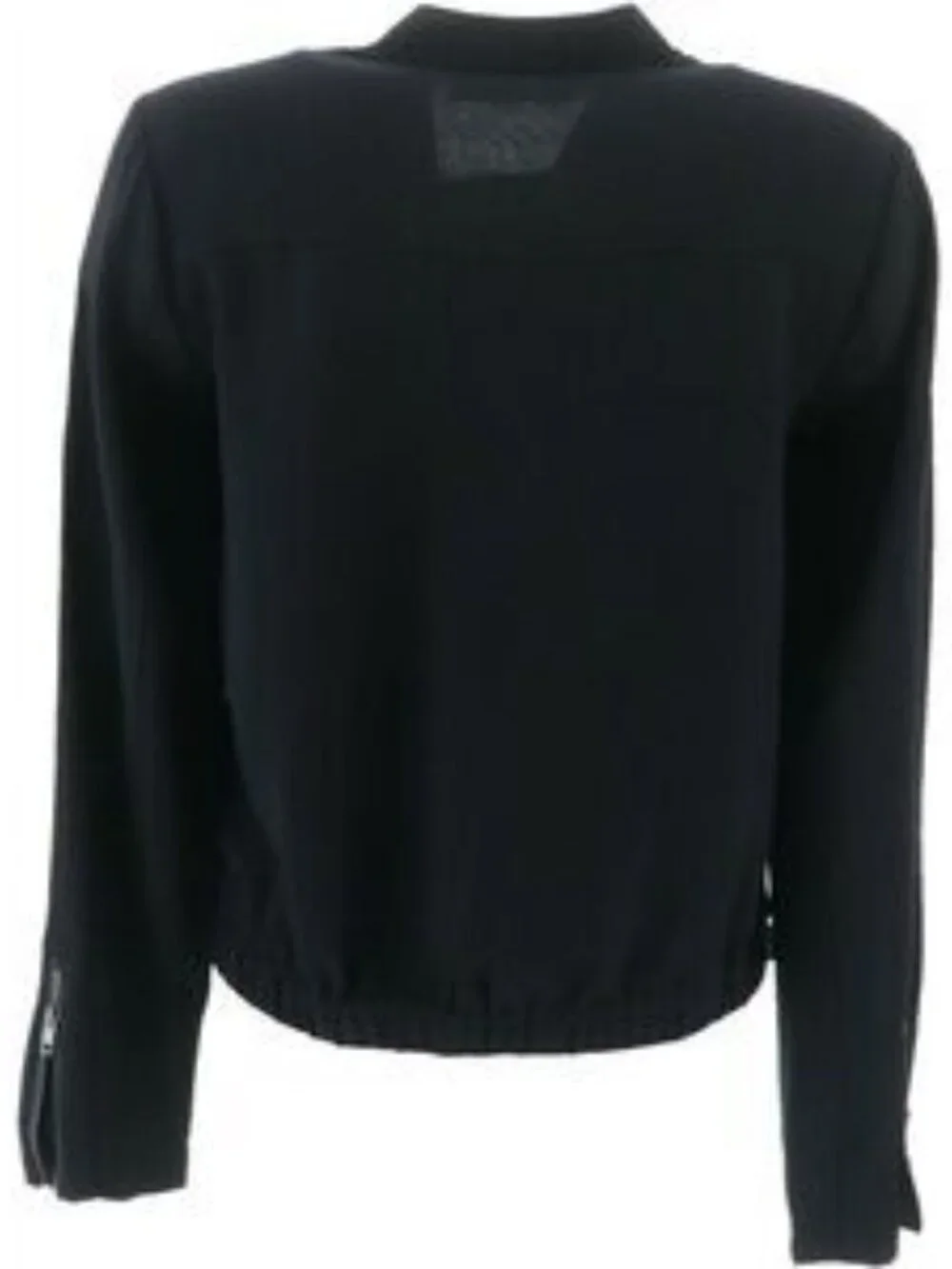 Lisa Rinna Zip Front Textured Bomber Jacket